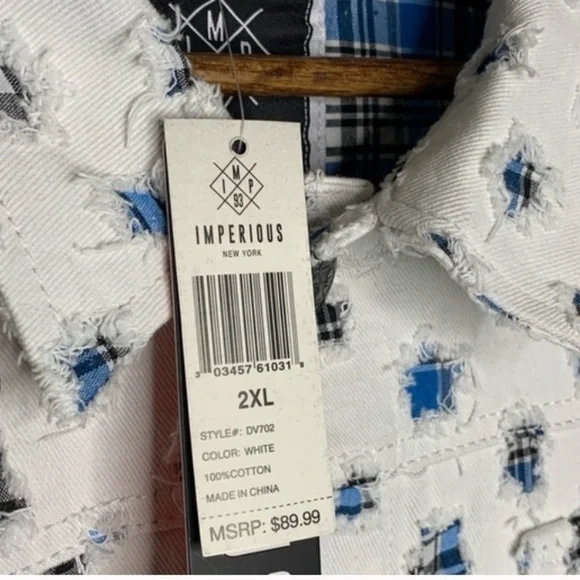 Imperious Men’s Distressed Patchwork Vest - Picture 3 of 6